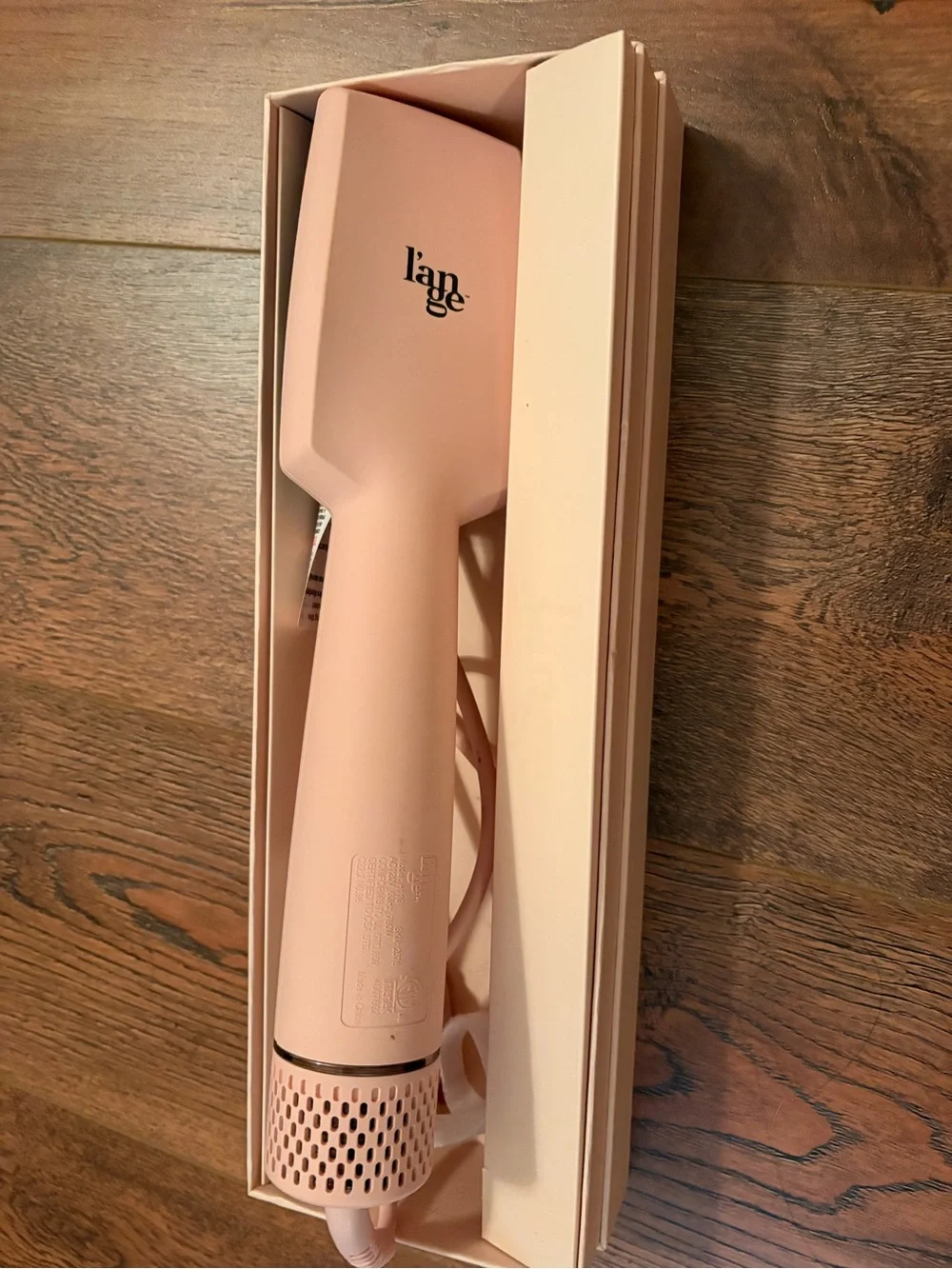 Lange Pink Straightening Brush with Black Bristles